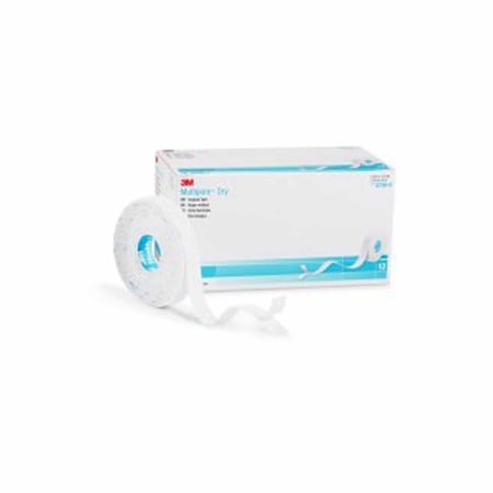 3M Multipore Dry Water Resistant Dressing Retention Tape with Liner White 1/2 Inch X 5-1/2 Yard Pique NonSterile,  3730-0